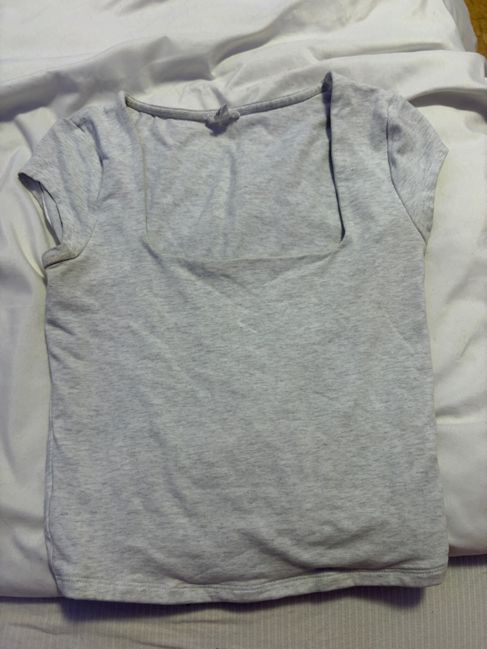 Garage Light Gray Square Neck Tee
